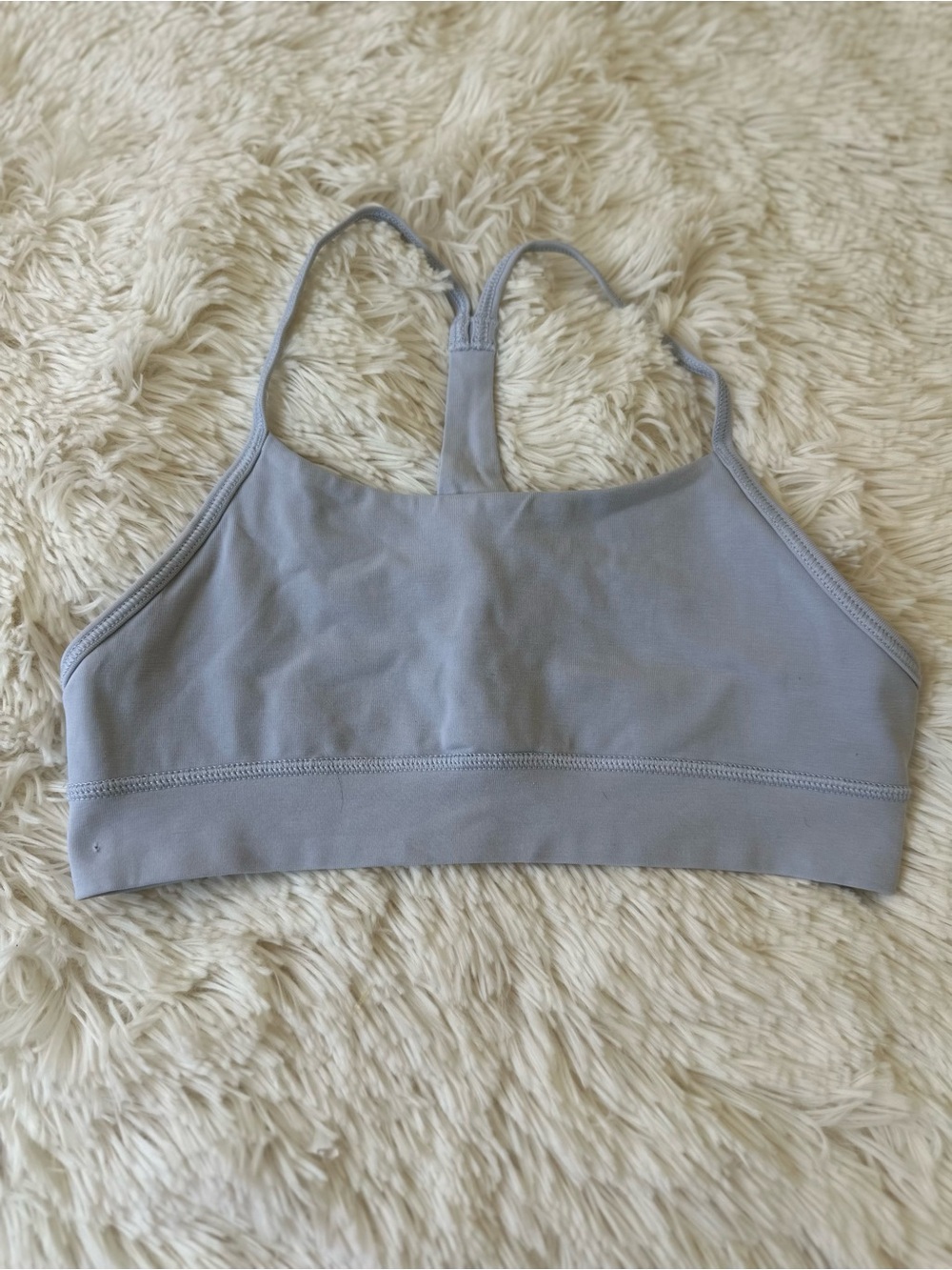 Athleta Girl Sports Bra Porcelain Blue Racerback Athletic Youth Medium 8 10